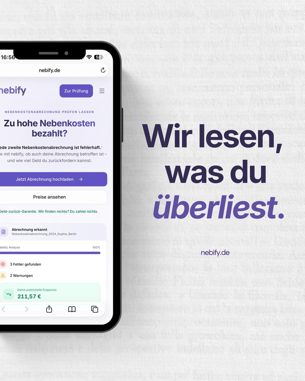 nebify Instagram-Post: Wir lesen, was du überliest