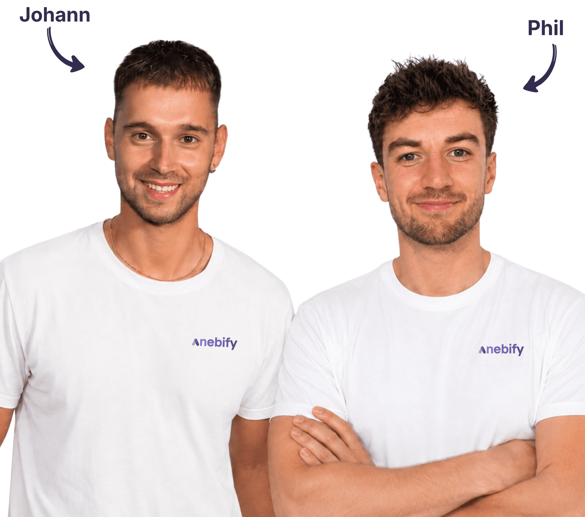 Phil und Johann, die Gründer von nebify